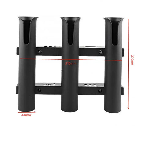 3 Tubes Link Plastic Fishing Rod Holder