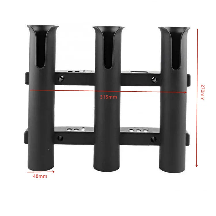 3 Tubes Link Plastic Fishing Rod Holder