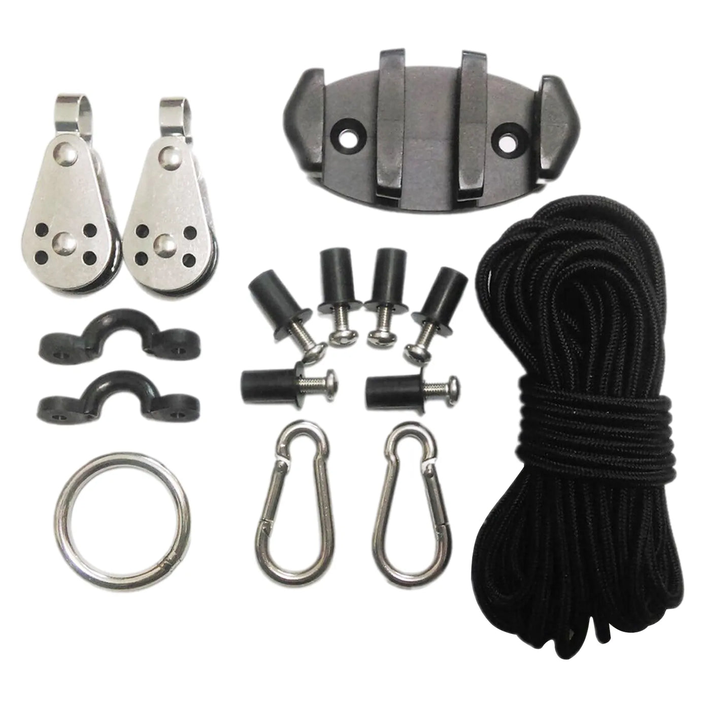 Kayak Anchor Stabilization Kit Strong Durable Rope Buckle Set Nylon Rope Pulley Rope Buckle Appealing