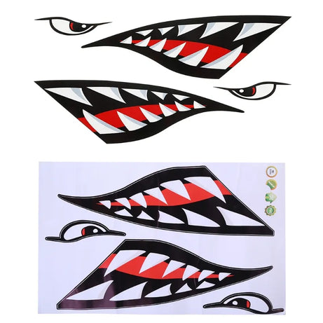 Flying Tiger Shark Teeth Stickers for Kayak